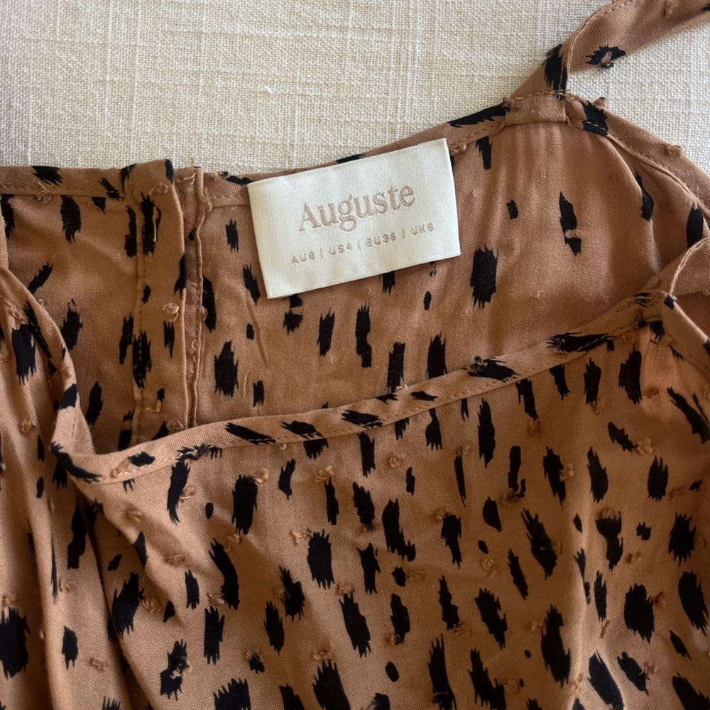 Auguste Tan and Black Mini Dress